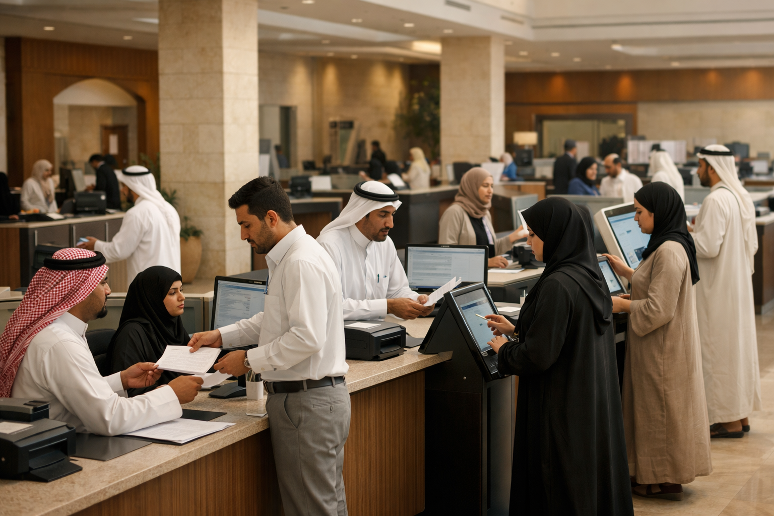 Citizen and beneficiary experience in a modern Arab government service environment, illustrating how execution across institutions shapes service delivery outcomes.